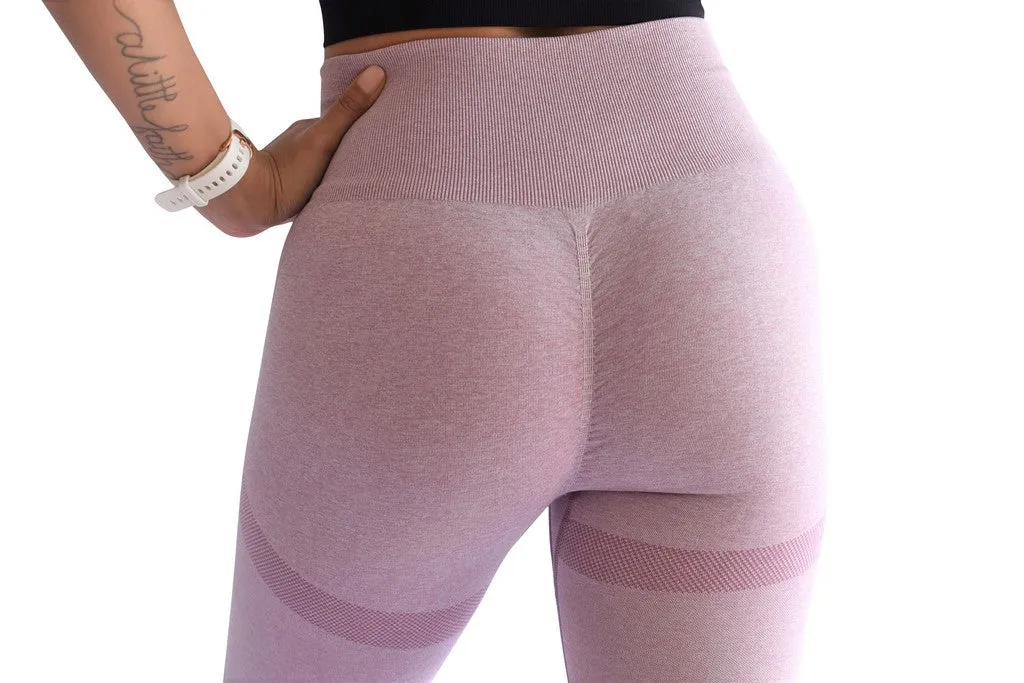 Vision Ladies Seamless Scrunch Leggings - Lilac
