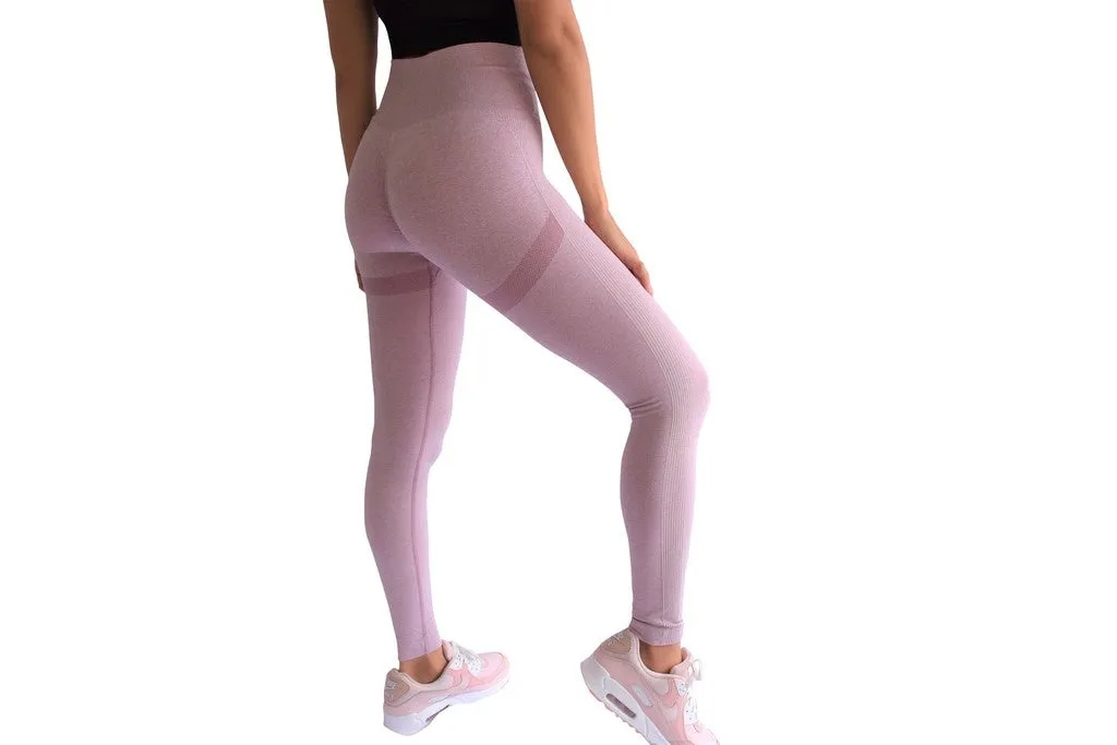 Vision Ladies Seamless Scrunch Leggings - Lilac
