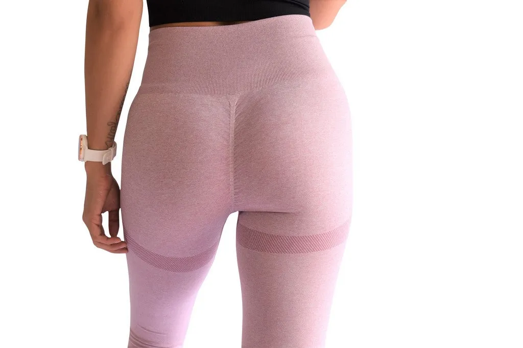 Vision Ladies Seamless Scrunch Leggings - Lilac