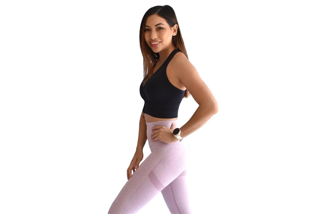 Vision Ladies Seamless Scrunch Leggings - Lilac