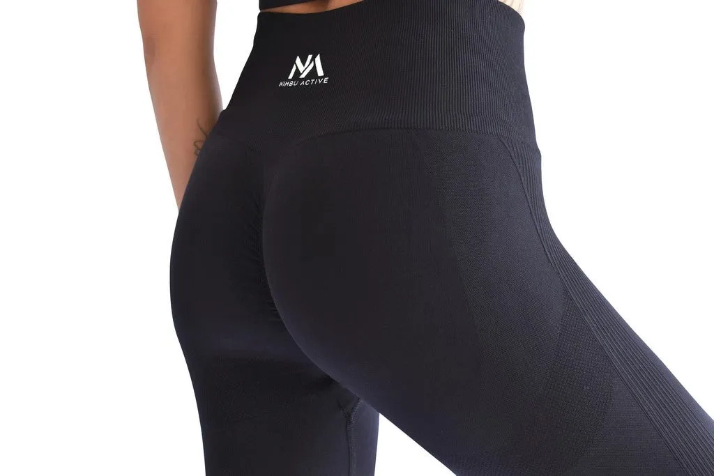 Vision Seamless Scrunch Leggings - Black