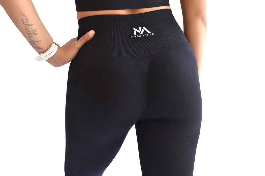 Vision Seamless Scrunch Leggings - Black
