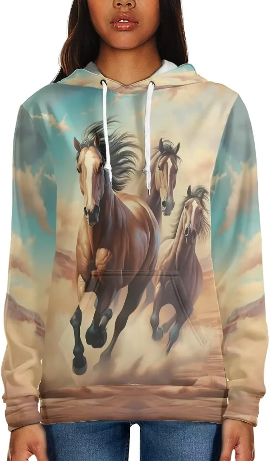 WELLFLYHOM Womens Sweatshirts Pullover Hoodies Teens Sportwear Fall Tops
