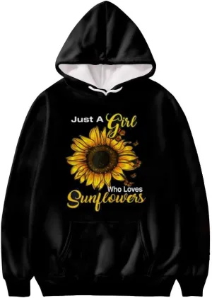 WELLFLYHOM Womens Sweatshirts Pullover Hoodies Teens Sportwear Fall Tops