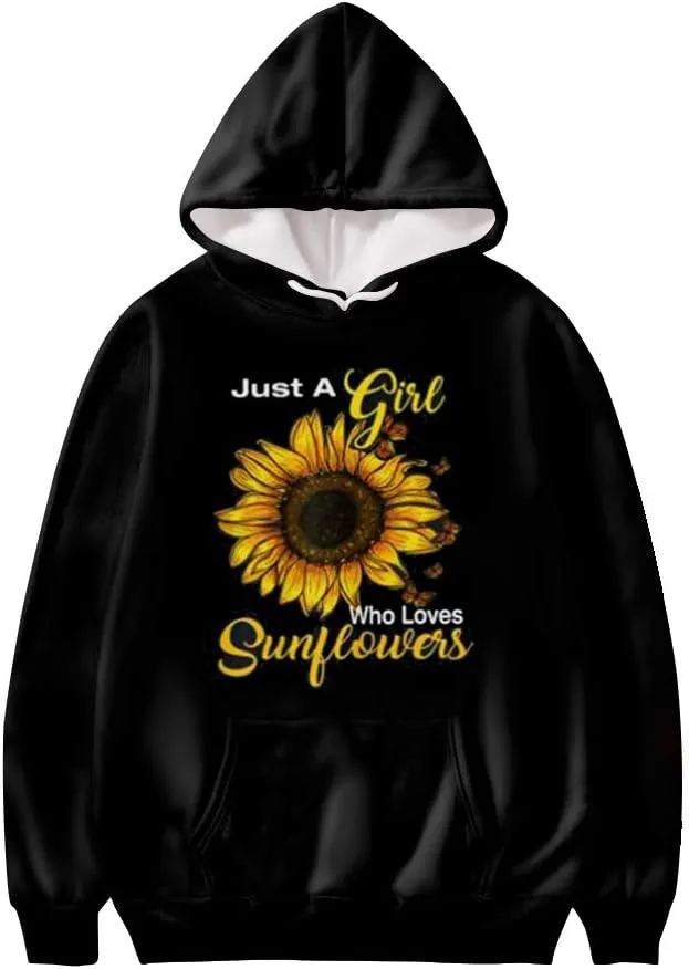 WELLFLYHOM Womens Sweatshirts Pullover Hoodies Teens Sportwear Fall Tops