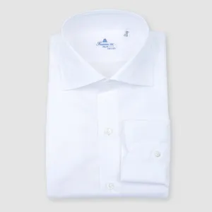 White Poplin Eduardo Spread Collar, Napoli Fit 170/2 Dress Shirt