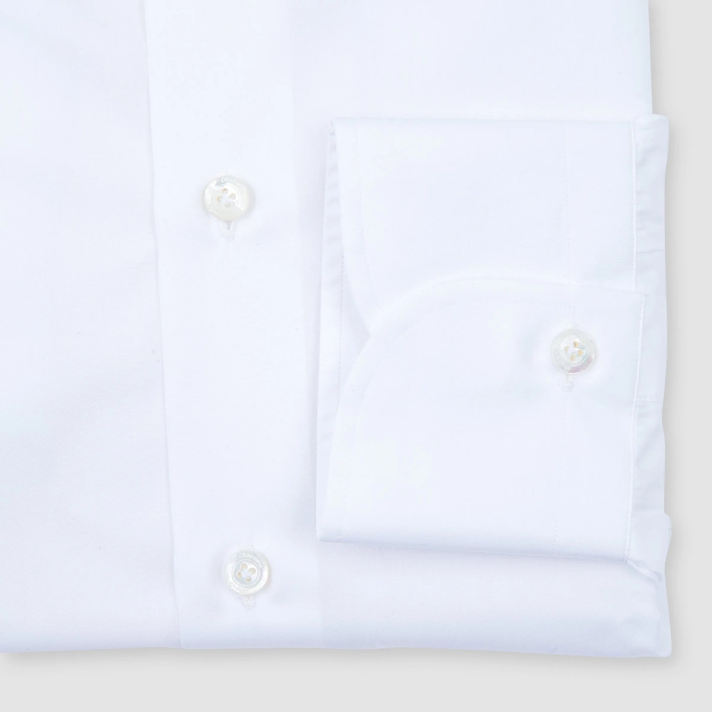 White Poplin Eduardo Spread Collar, Napoli Fit 170/2 Dress Shirt