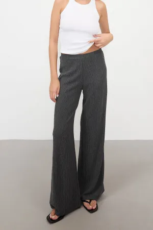 Wide Leg Trousers with Elastic Waist