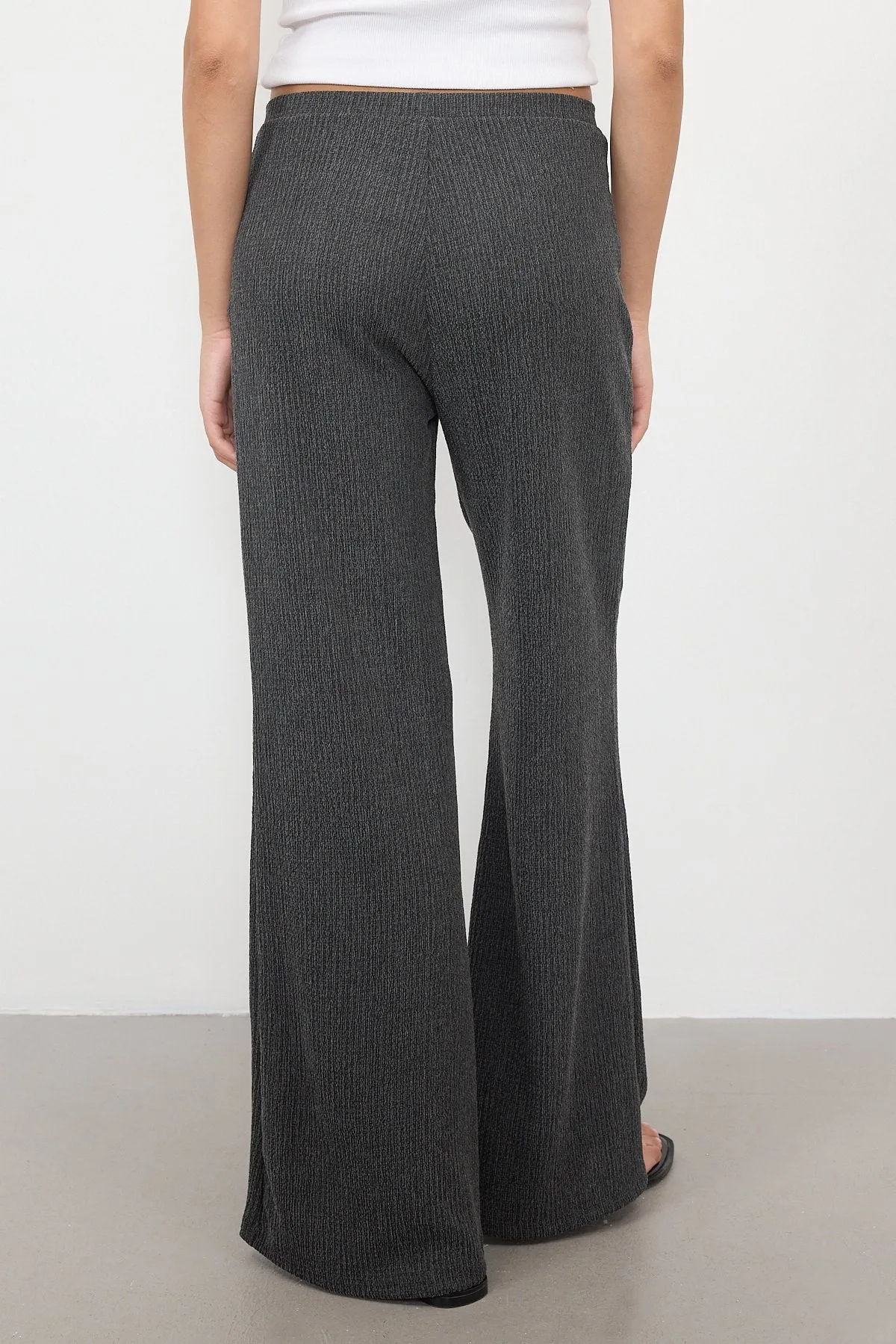 Wide Leg Trousers with Elastic Waist