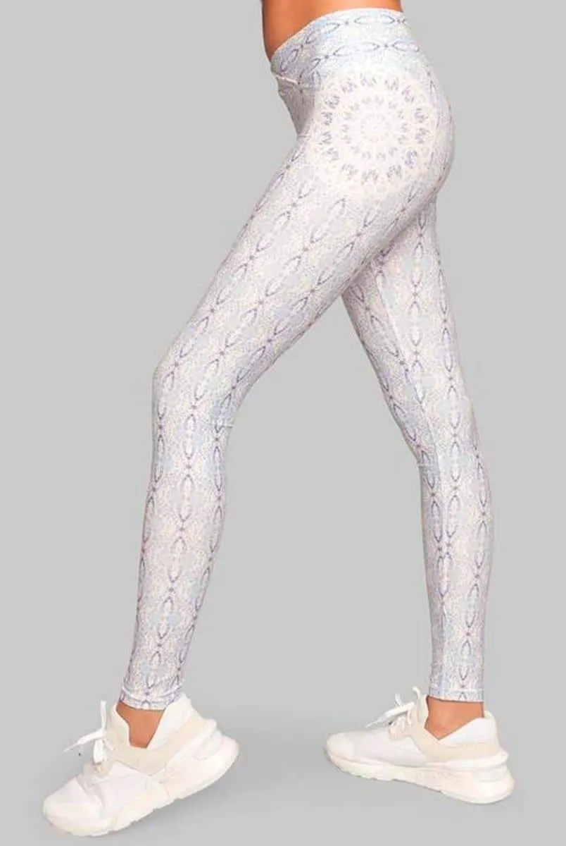 Wolven Aquarius Ruched Crossover Legging - Aquarius