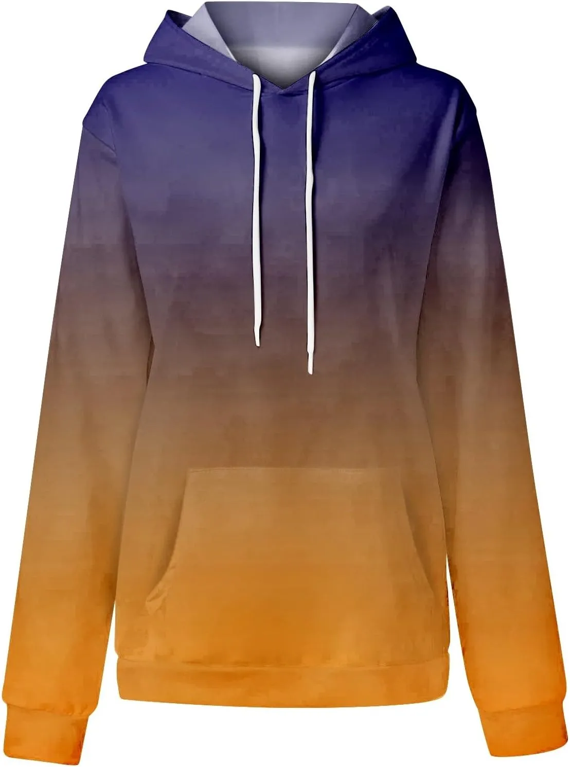 Women Casual Autumn Pullover Long Sleeve Plus Size Soft Hoodies Fashion Printed Sweatshirt with Pocket