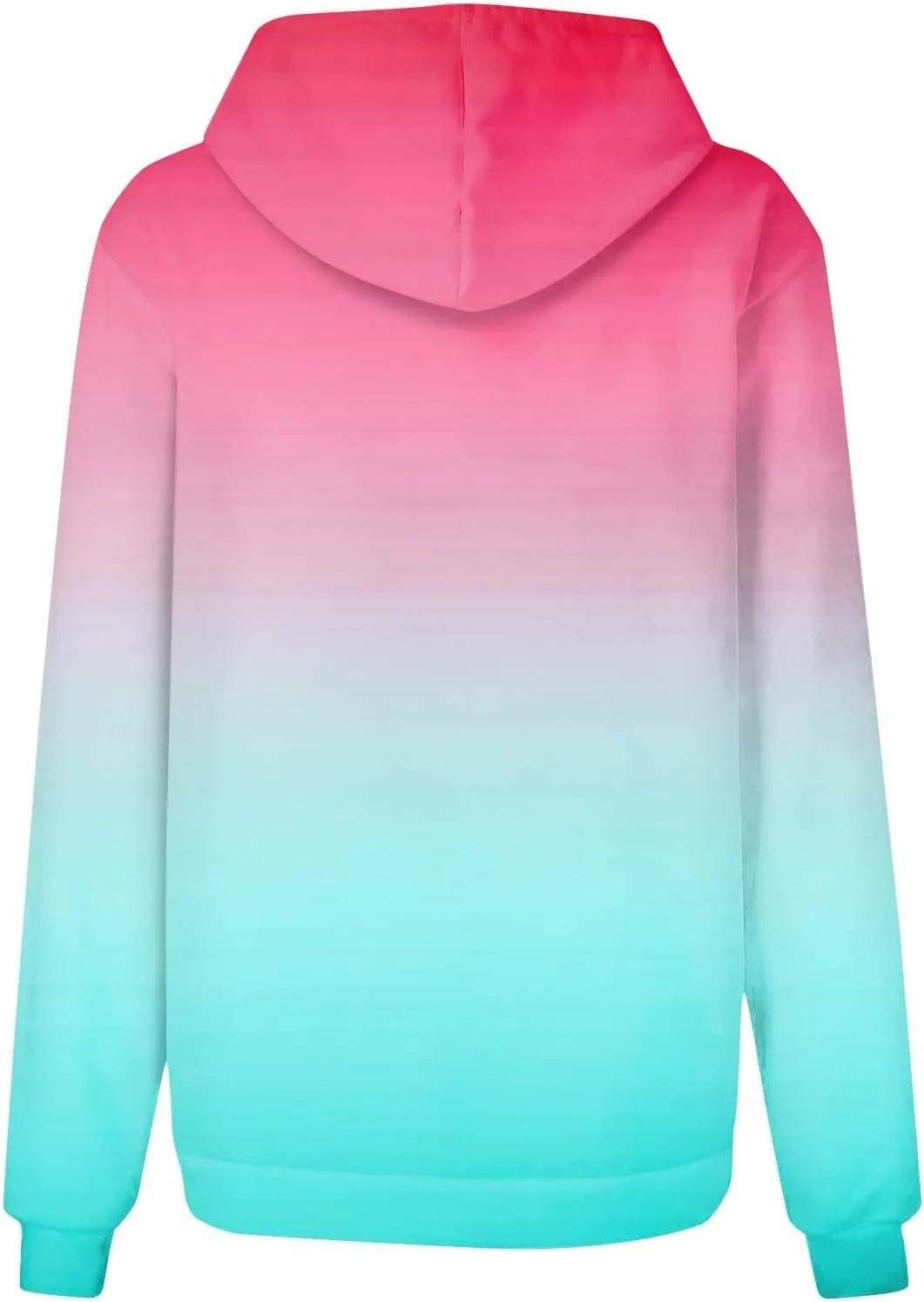 Women Casual Autumn Pullover Long Sleeve Plus Size Soft Hoodies Fashion Printed Sweatshirt with Pocket