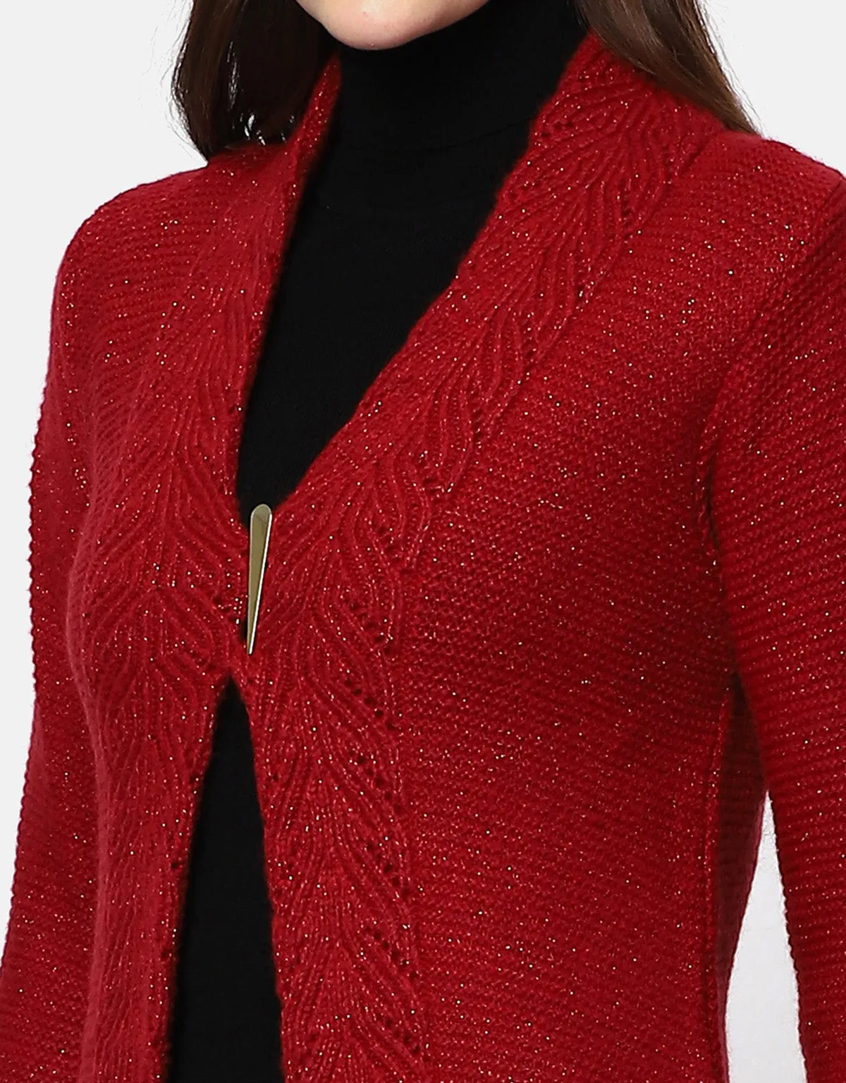 Women Knitted Woolen Front open Shrug