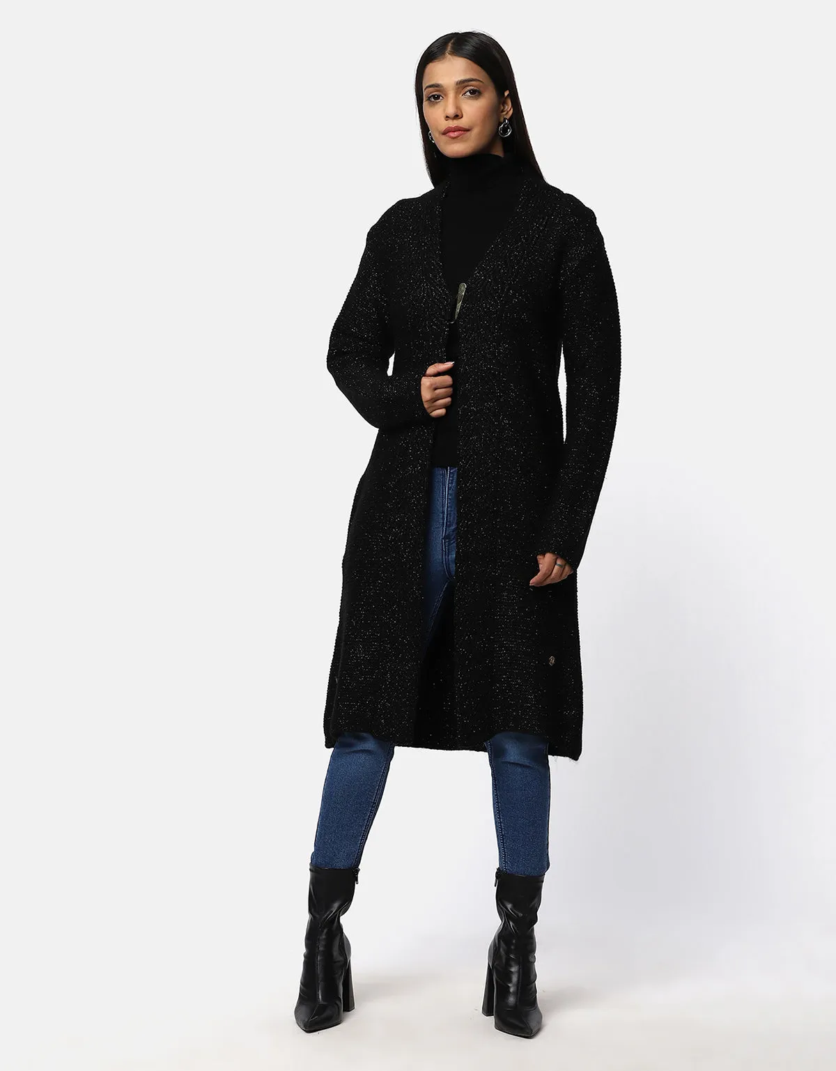 Women Knitted Woolen Front open Shrug