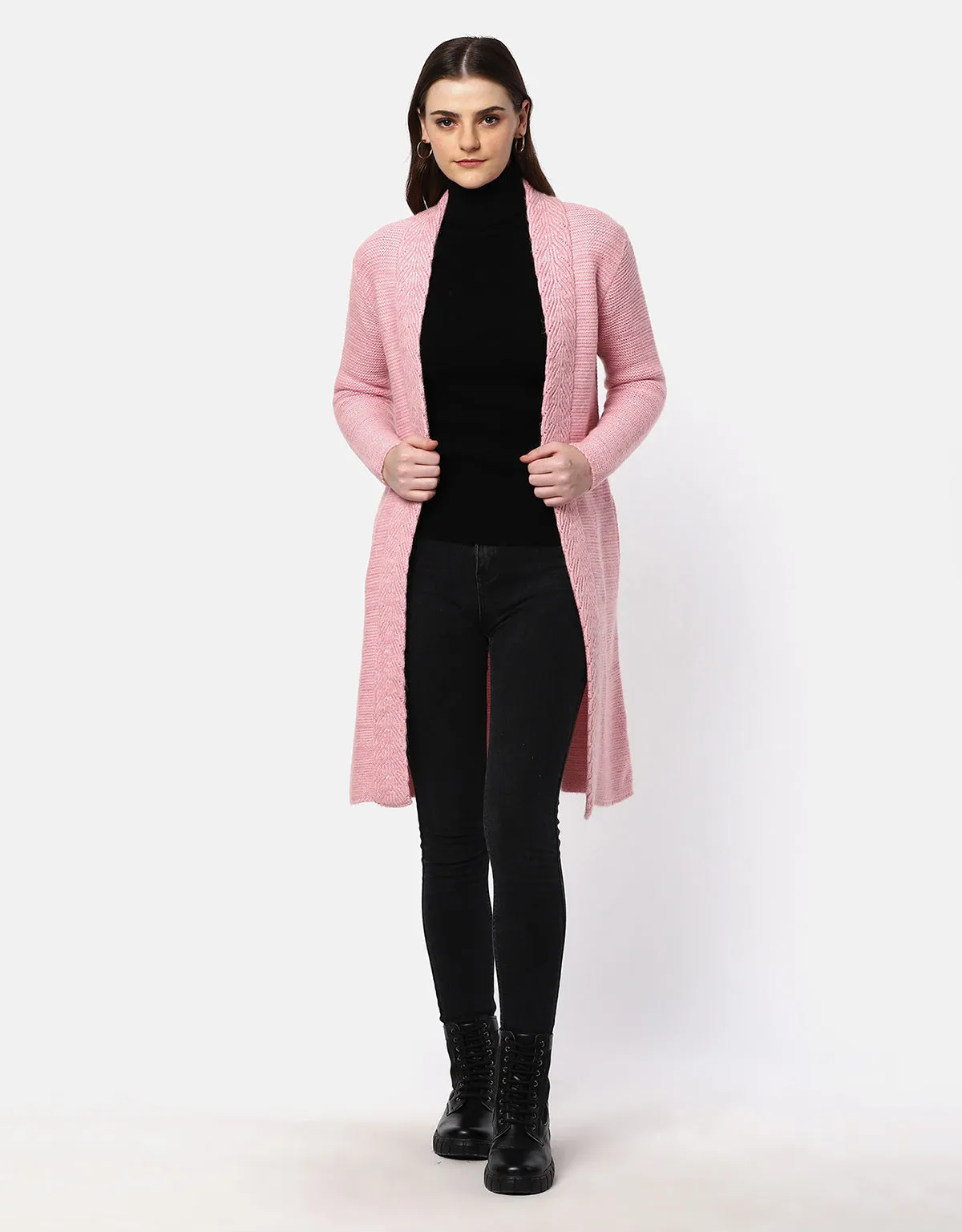 Women Knitted Woolen Front open Shrug