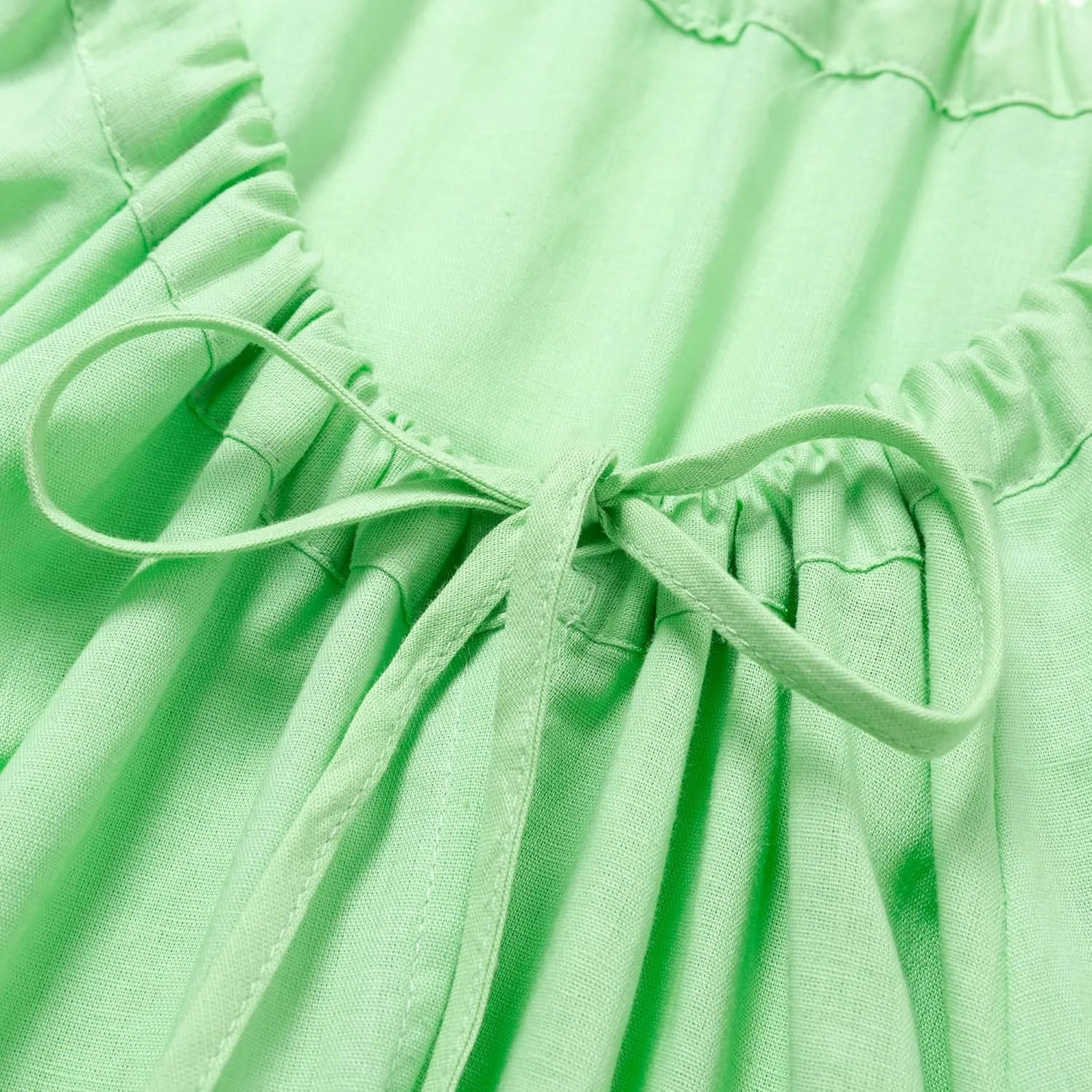 Women's Casual Summer 3/4 Sleeve Pleated Babydoll Dress - Flowy Layered Lightweight A Line Party Mini Dress for Women