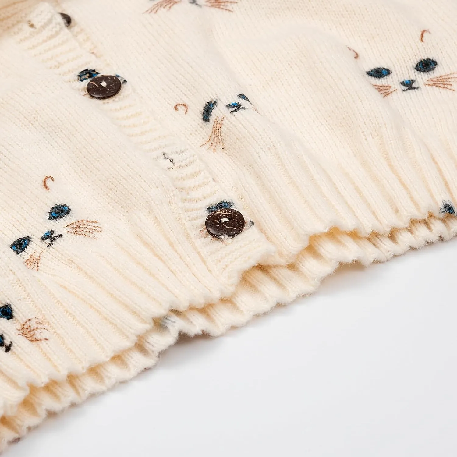 Women's Funny Fall Winter Animal Floral Christmas Tree Long Sleeve Button Knit Cardigan Sweater