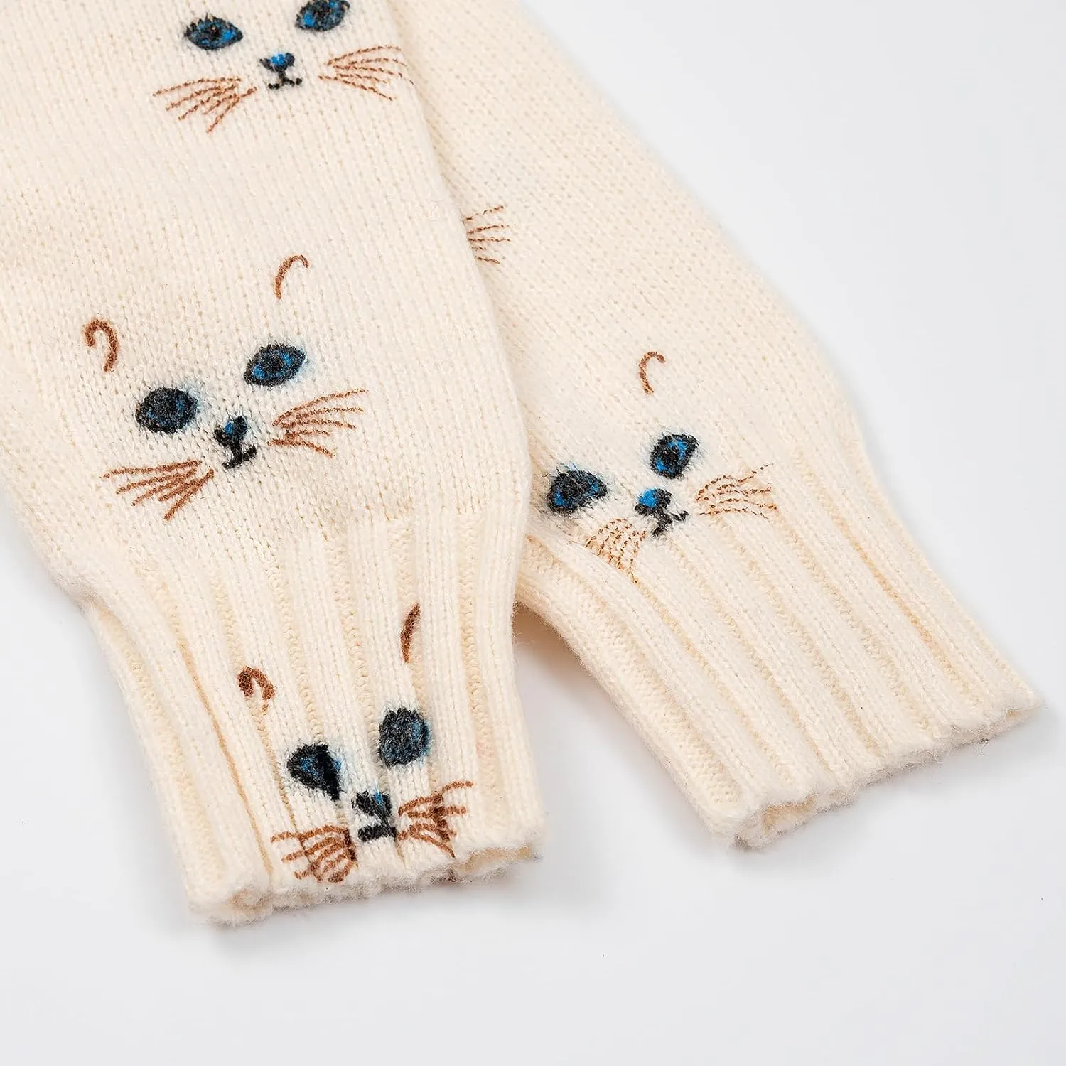 Women's Funny Fall Winter Animal Floral Christmas Tree Long Sleeve Button Knit Cardigan Sweater