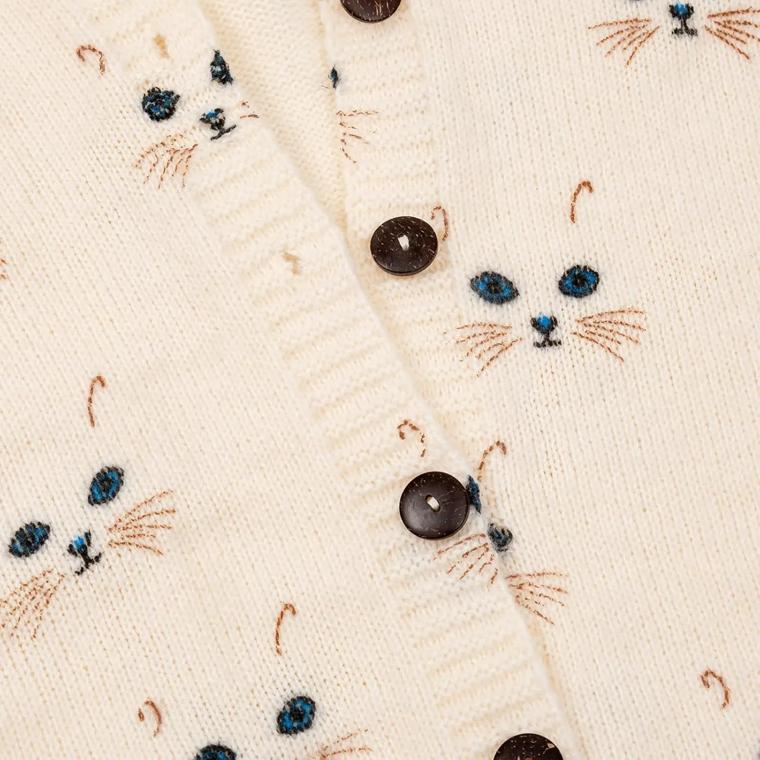 Women's Funny Fall Winter Animal Floral Christmas Tree Long Sleeve Button Knit Cardigan Sweater