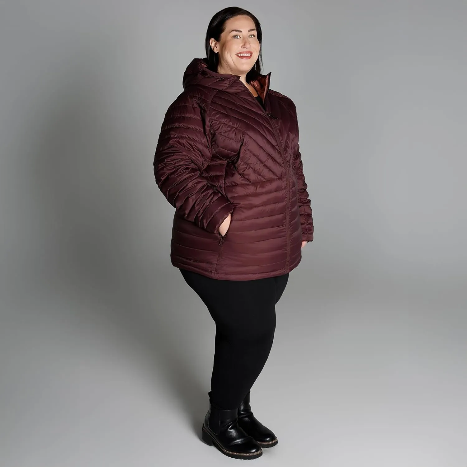 Women's Plus Size Packable Down Jacket 1X-6X Hooded Lightweight Spring Fall Coat