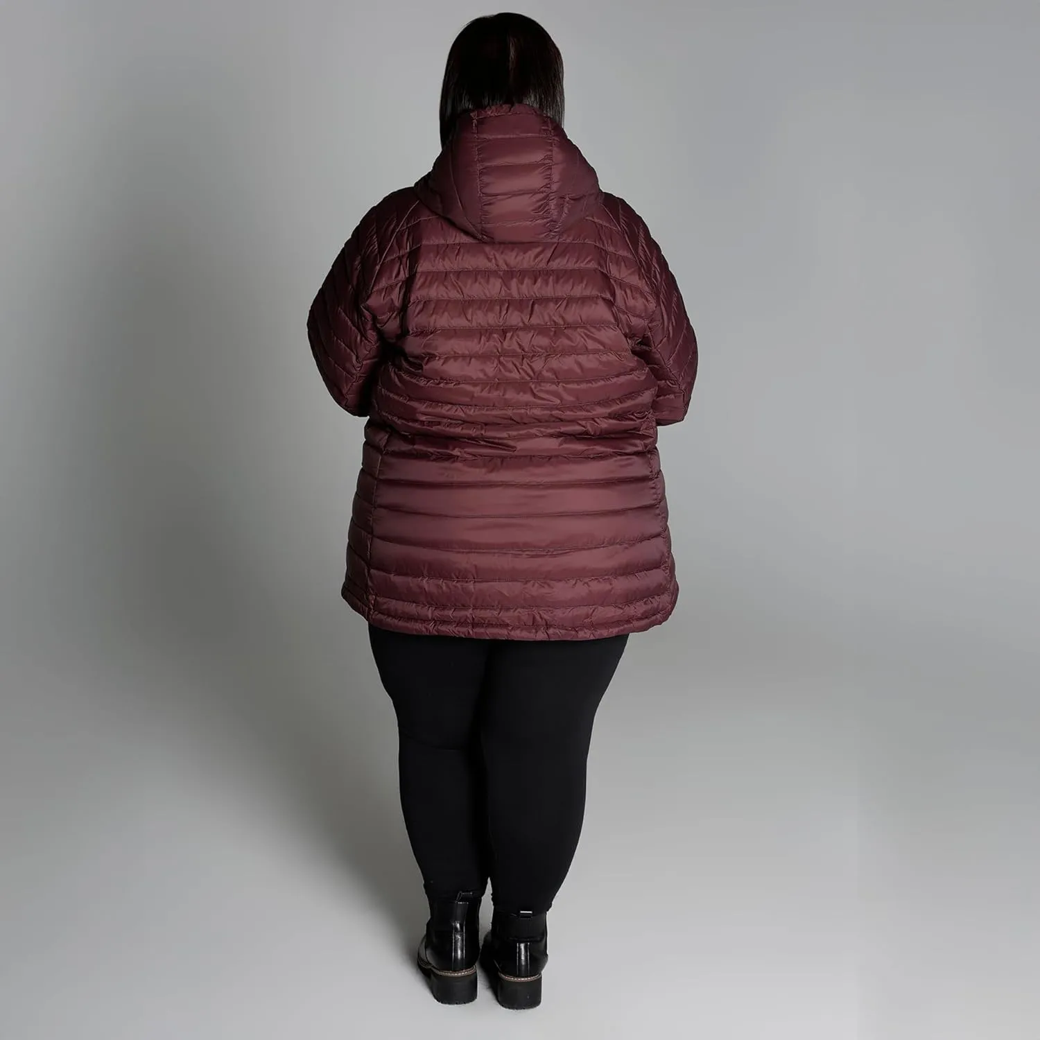 Women's Plus Size Packable Down Jacket 1X-6X Hooded Lightweight Spring Fall Coat