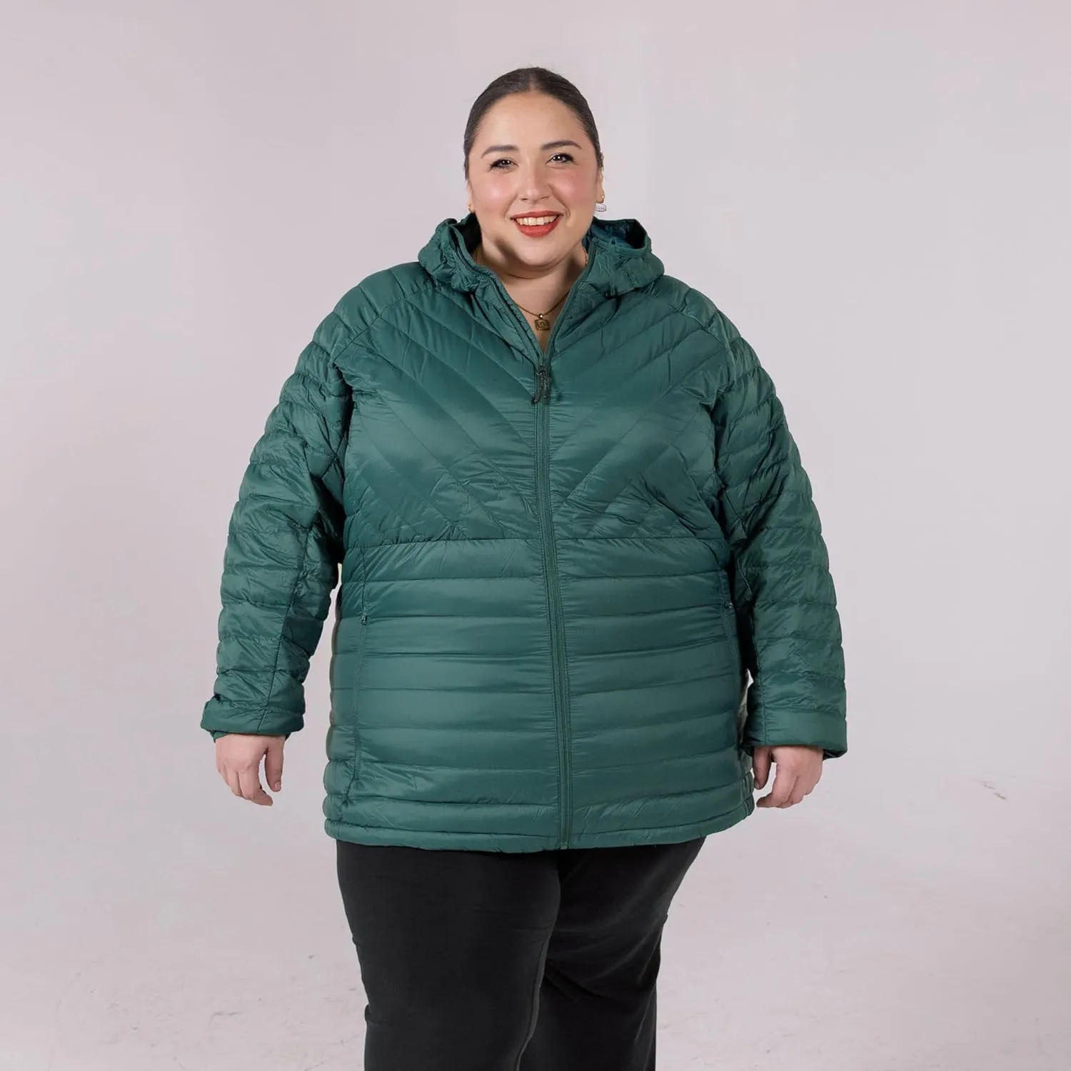 Women's Plus Size Packable Down Jacket 1X-6X Hooded Lightweight Spring Fall Coat