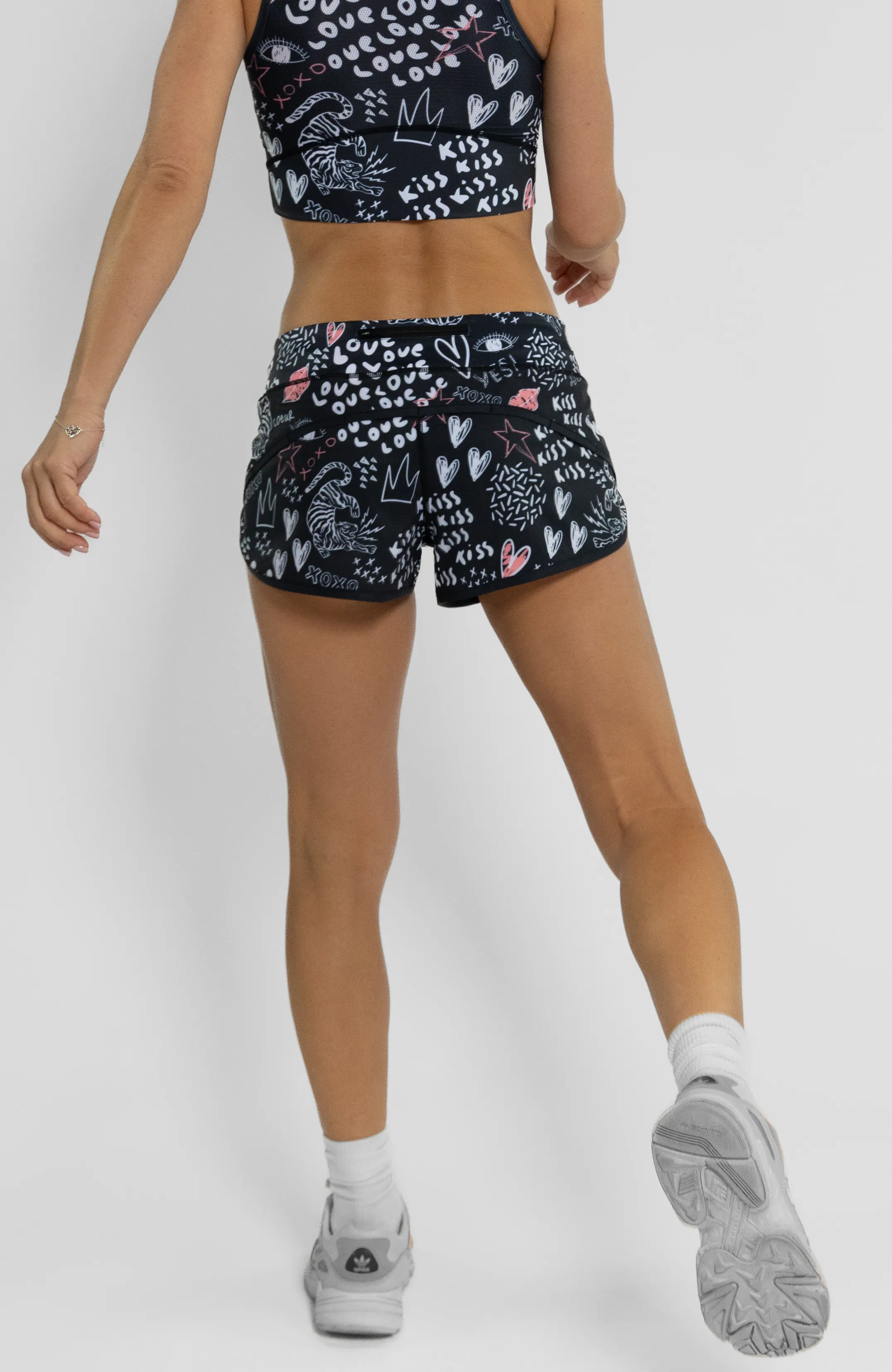 Women's Running Shorts in Love Bomb