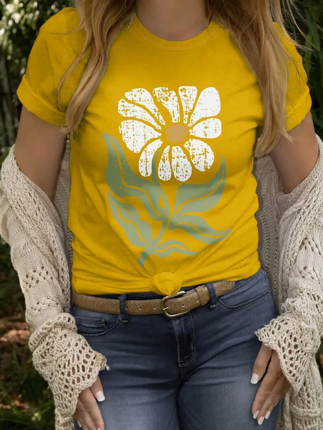 Women's Short Sleeve T Shirts Graphic Tees Crewneck Casual Loose 2025 Summer Boho Tops