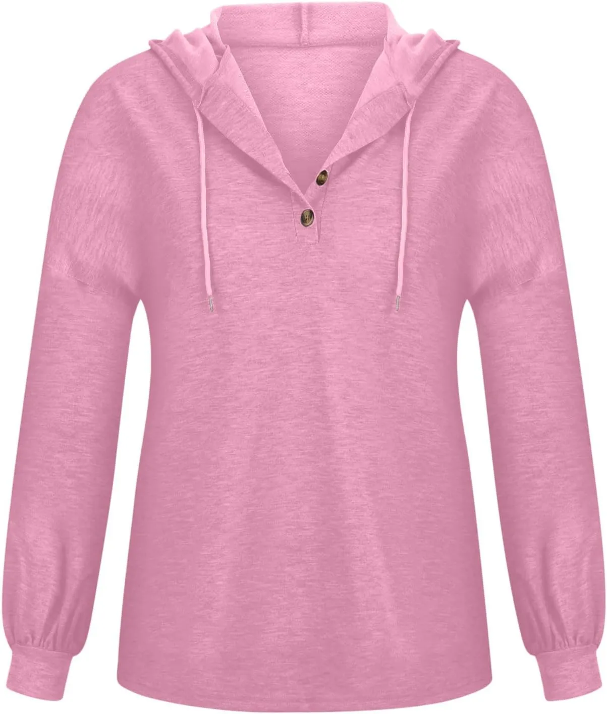 Womens Tops Hoodies Long Sleeve Botton Down Sweatshirt Oversized V Neck Shirts Spring Fall Going Out Workout Outfits