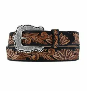 Womens Western Belt Del Heart Daisy Design By Tony Lama C51263