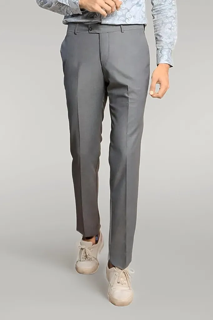 WSS Grey Slim Fit Men's Suit with Vest  - Singen