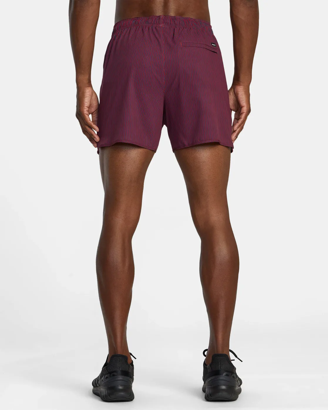 Yogger Elastic Waist Running Shorts 15" - Deep Magenta Stripe