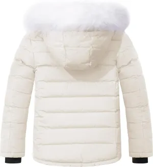 ZSHOW Girls' Puffer Jacket Soft Fleece Lined Warm Hooded Winter Coat