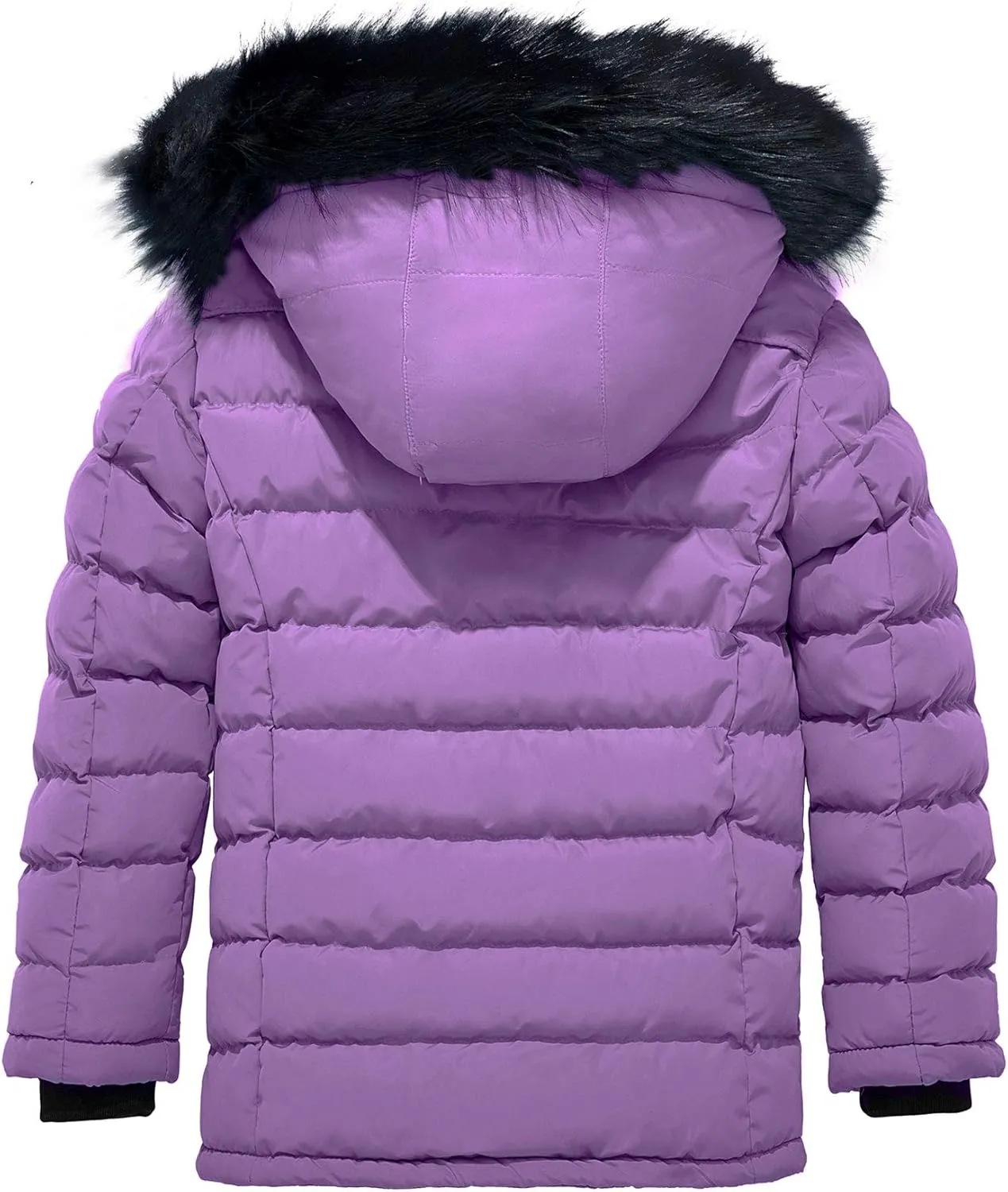 ZSHOW Girls' Puffer Jacket Soft Fleece Lined Warm Hooded Winter Coat